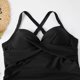 thumbnail image 3 of 2023 nuevo bikini traje de baño dividido para mujer color sólido nailon Delgado traje de baño negro Zefei Wu 9024735078128, 3 of 3