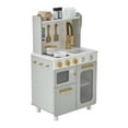 thumbnail image 2 of Teamson Kids Little Chef Memphis Play Kitchen with 16 Accessories, Gray/Gold, 2 of 13