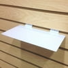 White Slatwall Metal Large Shoe Shelf, Flat Display Shelves for Slat - 6" D X 12" L - 2 Pack