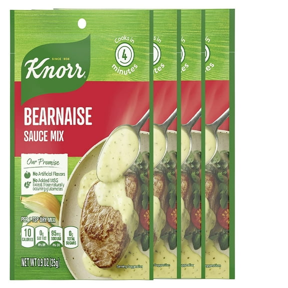 Knorr Sauce Mix Sauces For Simple Meals and Sides Bearnaise No Artificial Flavors, No Added MSG 0.9 oz, Pack of 4