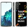 thumbnail image 1 of Slim-Fit TPU Protective Phone Case compatible with Samsung Galaxy S21+ 5G / S21 PLUS 5G, by OneToughShield ® - Keep Calm Music, 1 of 3