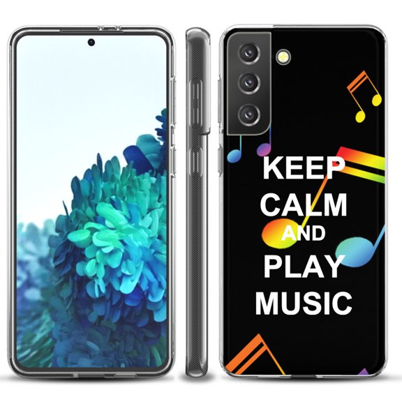 Slim-Fit TPU Protective Phone Case compatible with Samsung Galaxy S21  5G / S21 PLUS 5G, by OneToughShield ® - Keep Calm Music