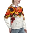 thumbnail image 6 of Daiia Thanksgiving With Autumn Pattern Women's Fashion Hoodies & Sweatshirts with Kangaroo Pocket Hooded Sweatshirt with Eye-catching Drawstrings-Medium, 6 of 7