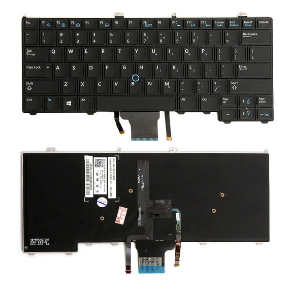 Dell Latitude 12 7000 E7440 08PP00 RXKD2 NSK-LD0BC01 Backlit Pointer US Keyboard