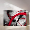 thumbnail image 2 of 1Pc Framed Canvas Wall Art Abstract Lines, Red, Black And White Three-Color Flow, Modern Minimalist Print Canvas Poster Painting Room Wall Decor, Ideal Gift For Bedroom Living Room Hallway Dorm, 2 of 9
