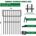 thumbnail image 3 of Panels Animal Barrier in (H) X .ft (L) No Dig Dog Fence . in Gap Garden Border for Dogs Rabbits Rustproof Metal Decorative Blocker for Outdoor Yard Patio, 3 of 6
