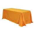 thumbnail image 1 of 1 Pc, 90"X132" Rectangular Oblong Polyester Tablecloth - Orange For Weddings, Trade Shows, Showrooms, Events, 1 of 1