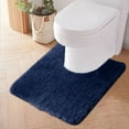 thumbnail image 4 of weibbin Toilet Rugs U Shaped Bathroom Rug, Machine Washable Non Slip Quick Dry Super Absorbent Ultra Thin Toilet Mats for Bathroom Toilet, Absorbing Door Mat, 4 of 5