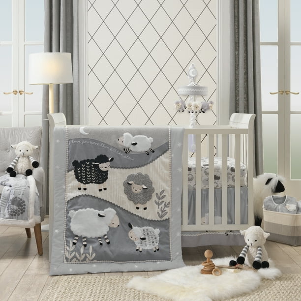 Lambs Ivy Little Sheep Baby Bedding Collection Infant Newborn Animal Cotton Embroidered Textured Washable Bedding Sets Crib Gray 4 Pieces Walmart Com Lambs Ivy Little Sheep Baby Bedding Collection Infant Newborn Animal Cotton Embroidered Textured Washable Bedding Sets Crib Gray 4 Pieces Walmart Com