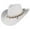 White, variant on Women's Linen Sun Hat Wide Brim Panama Fedora Cap for Adults Summer Beach Vacation Cowgirl Hat with Seashell Rope Decor UV Protection Headwear Everyday Casual Apparel Accessory