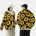 thumbnail image 6 of Kll Sunflower Print Men'S Women’s Upf 50+ Sun Protection Outdoor Hoodie Jacket Long Sleeve Fishing Hiking Performance Shirt- Xx-Large, 6 of 8