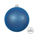 thumbnail image 3 of Vickerman 3" Blue Glitter Ball Ornament, 12 per Bag, 3 of 5