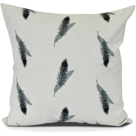 Feather Stripe Floral Print Pillow Walmart Com