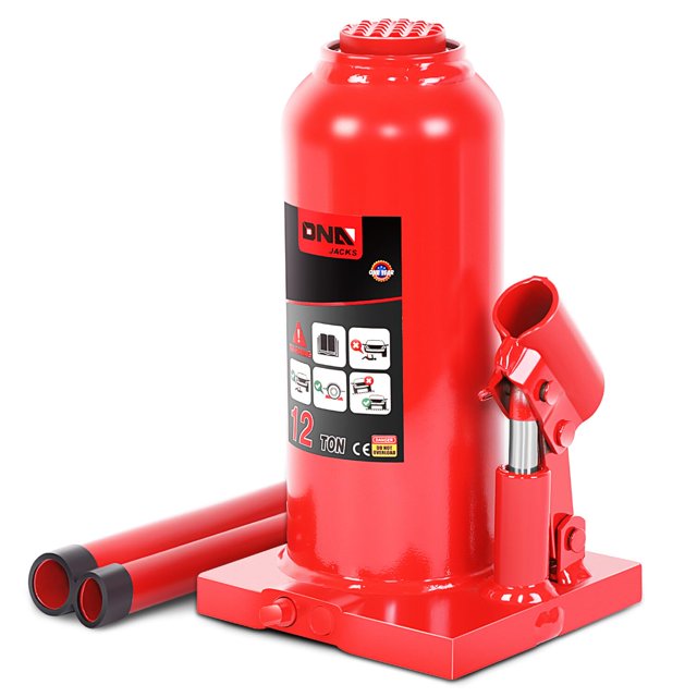 Botella hidráulica Jack DNA MOTORING 12 toneladas/12.000 kg roja