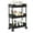 Black, variant on 3-Tier Rolling Storage Cart, Plastic Storage Baskets Mobile Shelving Unit Rolling Trolley Utility Cart Organizer for Living Room, Bedroom, Kitchen, Bathroom, Small Narrow Spaces, White