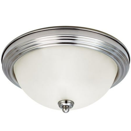 Brushed Steel Ceiling Flush - Sea Gull Lighting 79163BLE Ceiling Flush Mount 1 Light Energy Star Flush Mount C