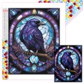 thumbnail image 1 of Con Cuentas Cuadradas 5D DIY Cuervo Halloween Arte Artesanal 35x45cm, 1 of 9