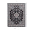 thumbnail image 3 of Contemporary Home Living 3.25' x 5' Floral Medallion Area Throw Rug - Black and Cream, 3 of 7