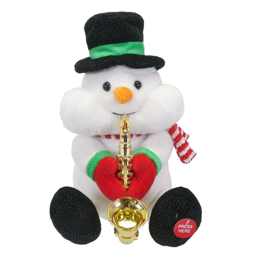 Holiday Time Animated Sax Player-snowman-11''H - Walmart.com - Walmart.com