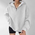 thumbnail image 5 of Womens Zip Up Hoodies Half Zip Pullover Fall Winter Oversized Workout Sweatshirts Y2k Zipper Jackets With Pockets,2XL, 5 of 8