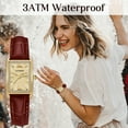 thumbnail image 3 of Bomieux Watches for Woman Dainty Elegant Womens Watches with Leather Strap Classic Vintage Retro Square Ladies Quartz Watches Gifts for Women, 3 of 8