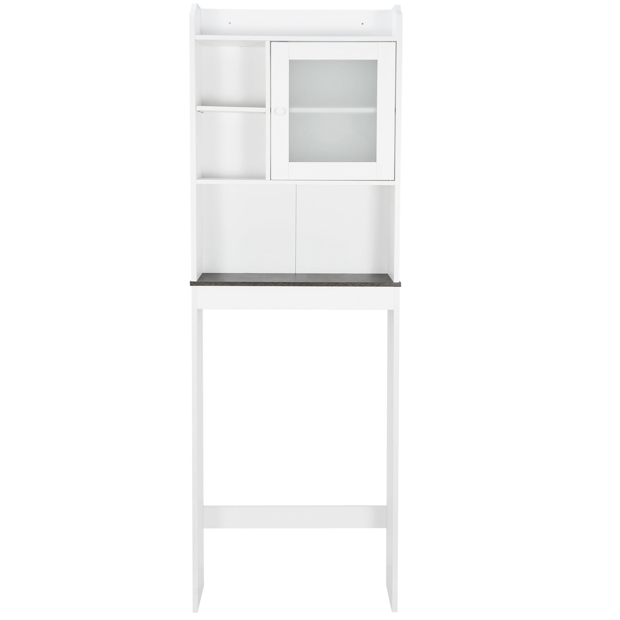 HomGarden Over The Toilet Storage Bathroom Cabinet Adjustable Organizer 7.3-in Width, White