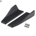 thumbnail image 2 of Walbest Car Rear Bumper Diffuser, 2pcs Universal Side Skirt Rocker Winglets Splitters Winglet Wing Diffuser Car Body Kit Carbon Fiber Black with Mounting Screws, 2 of 7