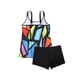 thumbnail image 4 of VISgogo Mujeres Swim Shirt + Shorts, Geometry/Rainbow/Butterfly Print Swimming Tops Traje de baño Pantalones cortos Traje VISgogo  moda, 4 of 5