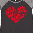 thumbnail image 4 of Inktastic All You Need is Love Red Heart Shape Women's Plus Size T-Shirt, 4 of 5