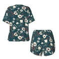 thumbnail image 6 of Rocae Vintage Floral for Two Piece Sleepwear Pajamas Sets for Women Soft Short-Sleeved Pjs with Lounge Shorts Large, 6 of 9