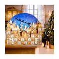 thumbnail image 2 of Kurt S. Adler Santa's Sleigh and Christmas Village 15" Light-Up LED Wooden Advent Calendar, Battery-Operated, 2 of 9