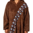 thumbnail image 3 of Star Wars Chewbacca Hooded Adult Plush Fleece Zip-Up Costume One Piece Footless Pajama Union Suit, 3 of 8