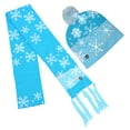 thumbnail image 1 of Decoraciones de Halloween, adornos de Halloween, regalos de Halloween, gorro navideño con luz LED, conjunto de gorro y bufanda de punto, tocado navideño cálido de invierno, kits de pañuelo para niños, 1 of 3