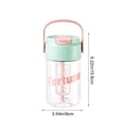 thumbnail image 3 of AuroraX Summer Floral Straw Cup Large Capacity Plastic Tumbler Leakproof BPA Free Portable with Lid 600ml ShatterProof Straw Cup Green, 3 of 6