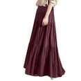 thumbnail image 4 of Zshosam Womens Midi Skirt Vintage Button Down Swing High Waisted Slit Pleated Skirts(,XXXL), 4 of 5
