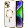 thumbnail image 1 of Funda Hython Magnética Transparente para iPhone 14 6.1'' Oro, 1 of 7