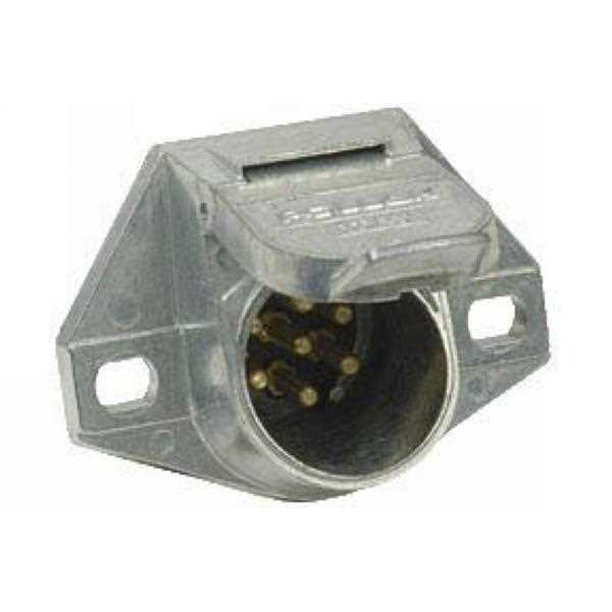 New POLLAK Trailer 7Way Socket Die Cast With Solid Pins 11720E