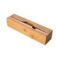 thumbnail image 1 of Dispensador de envoltura, dispensador de almacenamiento de papel de aluminio y papel encerado con cortador deslizante y etiquetas para troncos de madera Ki, troncos de madera, 1 of 5