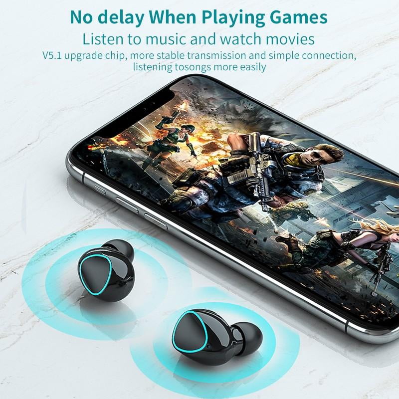 4 Earbuds Wireless Bluetooth Headset TWS Touch Digital Display Stereo Type-C Couple Two Pairs Of Bi-In-Ear Headset