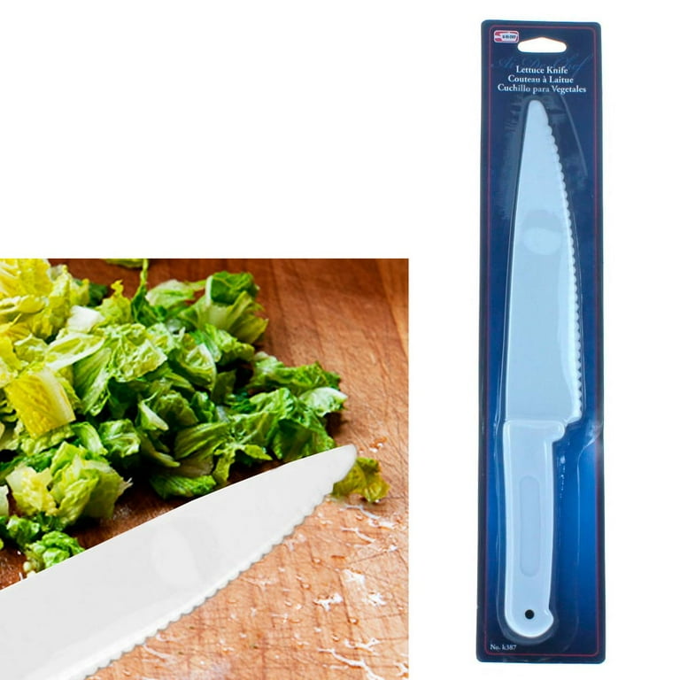 jawbush 11 Professional Salad & Bread Knife, Plastic Lettuce Knife for  Veggies, Fruit, Cake, Salad, Serrated Chef Knife for Cooking and Cutting 