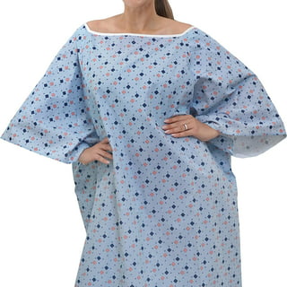 AMZ Hospital Gown Costume, X-Small. Pack of 3 White Hospital Gown. Reusable  Washable 100% Cotton Hospital Gown for Maternity and Nursing. Unisex