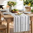 thumbnail image 2 of Table Runner 36 Inches Long for Kitchen Dining, Boho Black White Modern Stripes Dresser Scarf Farmhouse, Dining Table Decorations for Wedding/Parties, Farmhouse Abstract Art 13 x 36 In, 2 of 9