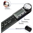 thumbnail image 2 of Digital Angle Finder Protractor, 2 in 1 Angle Finder Ruler for Woodworking/Carpenter/Construction/DIY Tools，Black, 2 of 5