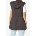thumbnail image 2 of TheMogan Women's PLUS Drawstring Loose Fit Utility Vest Sleeveless Military Jacket, 2 of 7