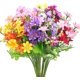 thumbnail image 1 of Nvzi 6 ramos de margaritas artificiales con hojas, margaritas de seda multicolor, arbustos verdes para decoración de interiores y exteriores, para el hogar, bodas, fiestas, jardines., 1 of 5