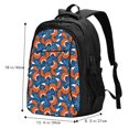 thumbnail image 5 of Pofeuu Abstract Vintage Fox and Plants Print Storage Laptop Backpack with USB Charging Port[Water Resistant] College Computer Bookbag Fits, 5 of 7