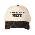 thumbnail image 3 of IT'S DAMN HOT Letter Embroidered Color Block Trucker Hat Unisex Adjustable Cotton Breathable Fashion Cap for Travel Daily Wear, 3 of 11