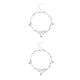 thumbnail image 3 of Qarigey Tobilleras para niñas Hermosa joyería única Adorno Accesorio de moda Pies Cadenas para la decoración del vestido Perla / 8 formas Perla/forma 8 Plata 2piezas, 3 of 6