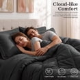 thumbnail image 2 of Utopia Bedding Queen Comforter Set, Bed in a Bag 7 Piece, Dark Grey Diamond Quilted Bedding Set, Microfiber Fill, Comforter, Flat Sheet, Fitted Sheet, Pillowcase, Pillow Shams, Machine Washable, 2 of 4