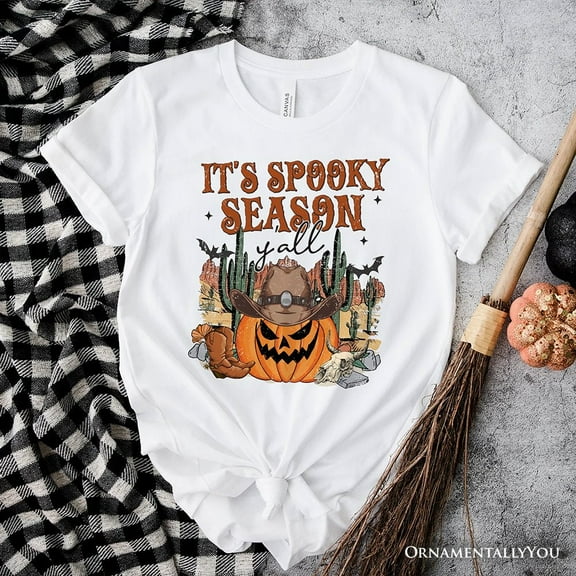 It's Spooky Season Y'all T-Shirt, Funny Western Halloween Tee for Pumpkin Cowboys